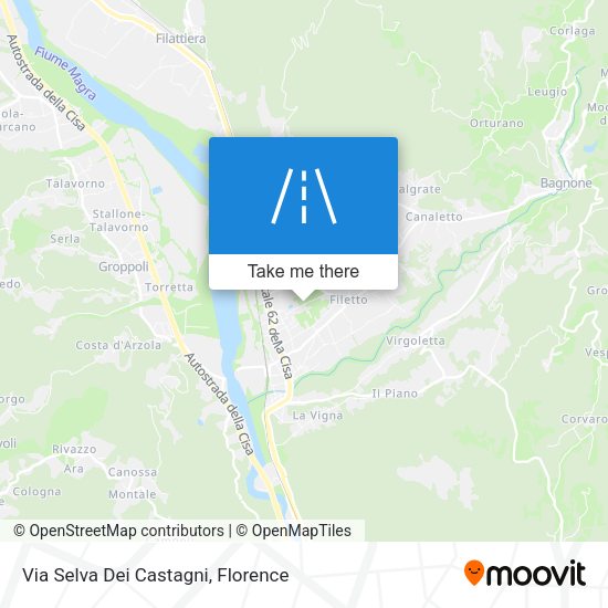 Via Selva Dei Castagni map