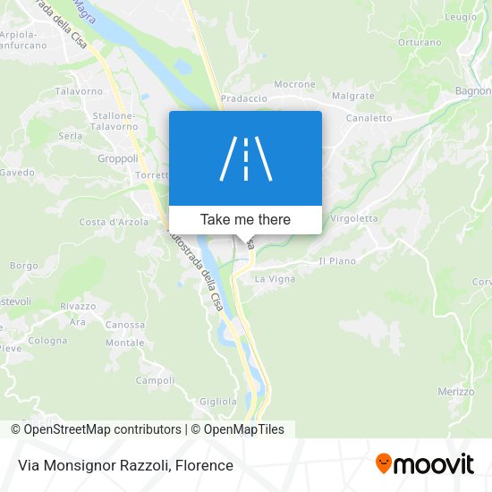 Via Monsignor Razzoli map