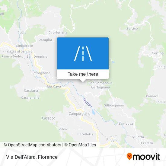 Via Dell'Aiara map