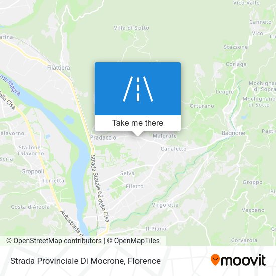 Strada Provinciale Di Mocrone map