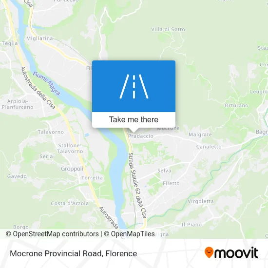 Mocrone Provincial Road map