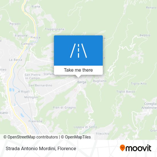 Strada Antonio Mordini map