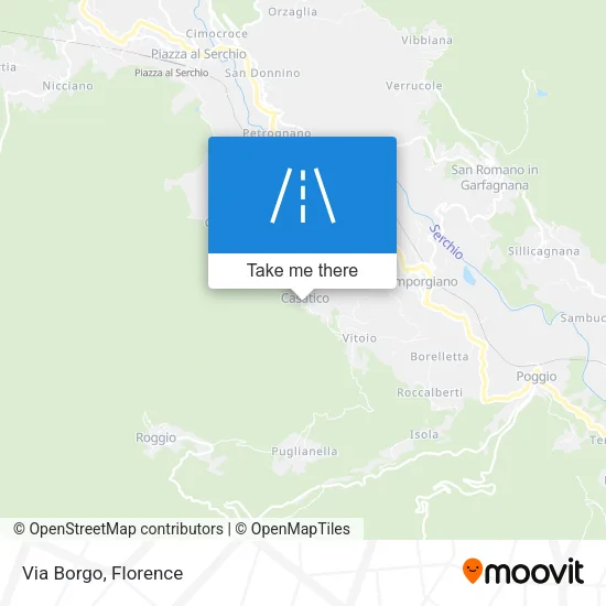 Via Borgo map