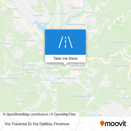 Via Traversa Di Via Debbia map