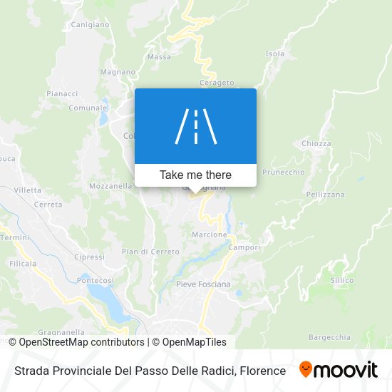 Strada Provinciale Del Passo Delle Radici map