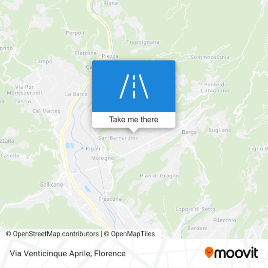 Via Venticinque Aprile map