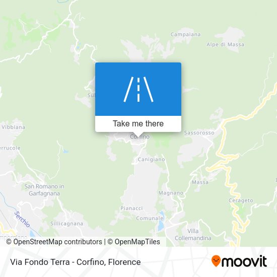 Via Fondo Terra - Corfino map
