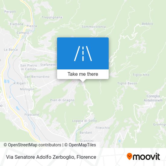 Via Senatore Adolfo Zerboglio map