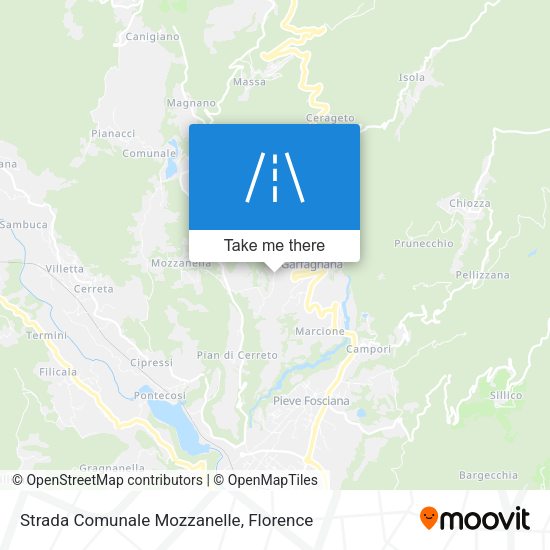Strada Comunale Mozzanelle map
