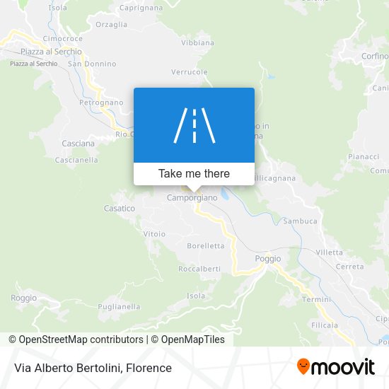 Via Alberto Bertolini map