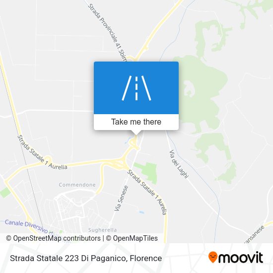 Strada Statale 223 Di Paganico map