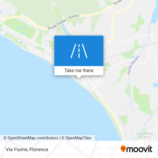 Via Fiume map