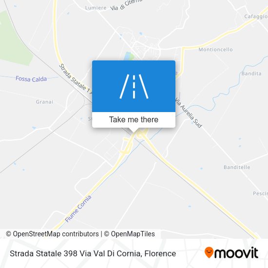 Strada Statale 398 Via Val Di Cornia map