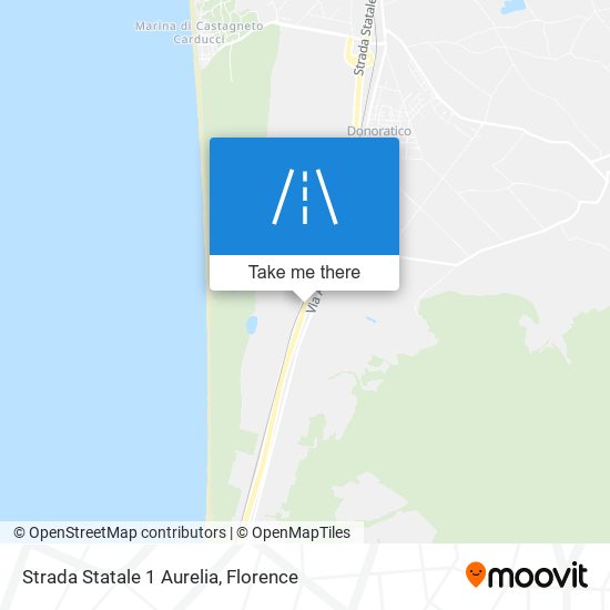 Strada Statale 1 Aurelia map