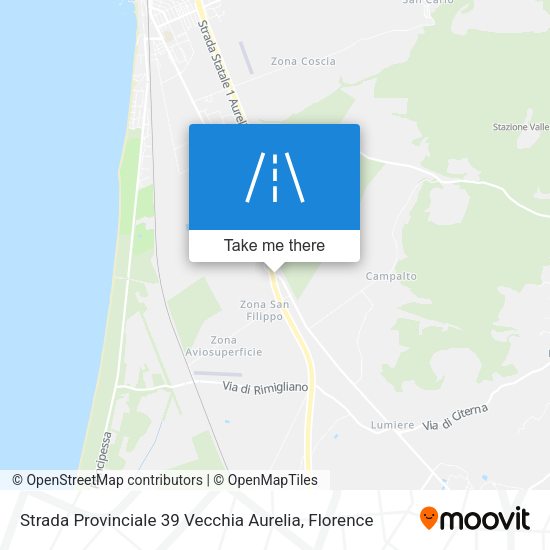 Strada Provinciale 39 Vecchia Aurelia map