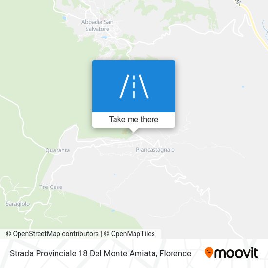 Strada Provinciale 18 Del Monte Amiata map