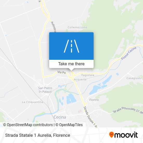 Strada Statale 1 Aurelia map