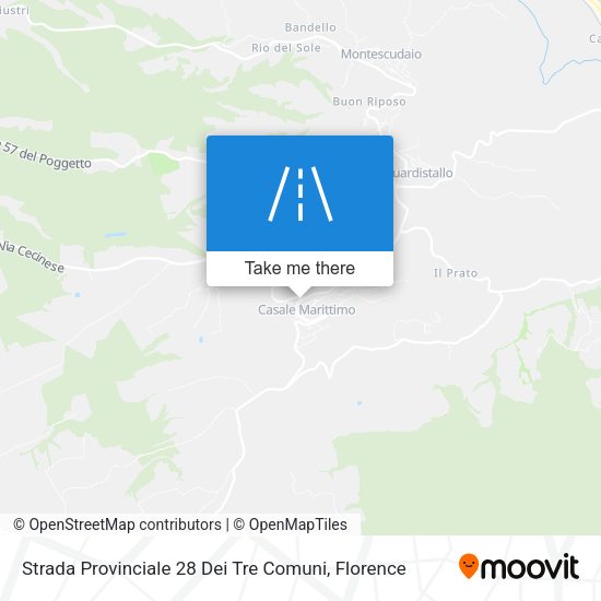 Strada Provinciale 28 Dei Tre Comuni map