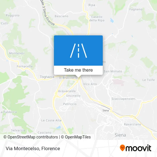 Via Montecelso map