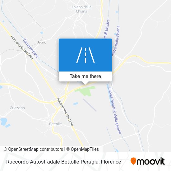 Raccordo Autostradale Bettolle-Perugia map