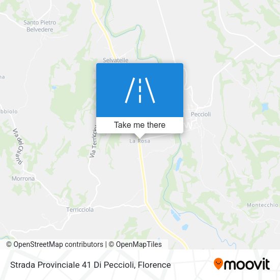 Strada Provinciale 41 Di Peccioli map