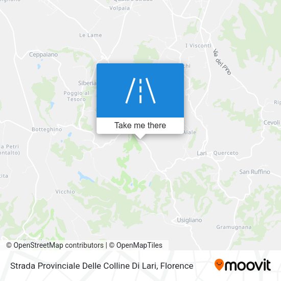 Strada Provinciale Delle Colline Di Lari map