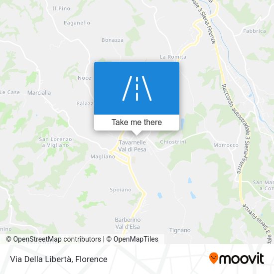 Via Della Libertà map
