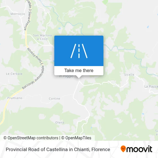 Provincial Road of Castellina in Chianti map