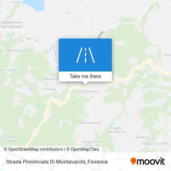 Strada Provinciale Di Montevarchi map