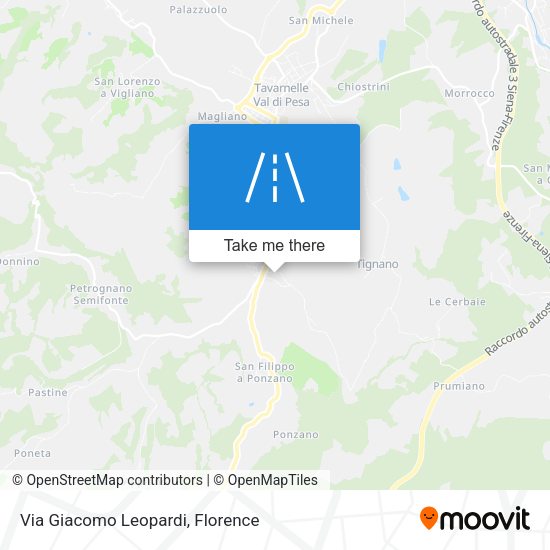 Via Giacomo Leopardi map