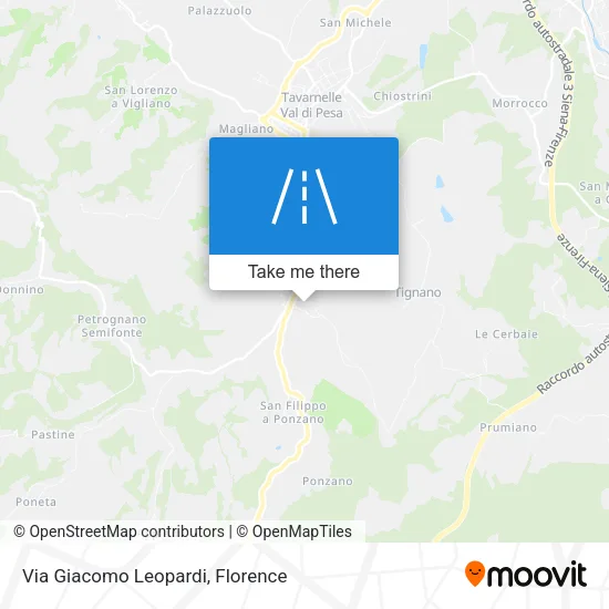 Via Giacomo Leopardi map