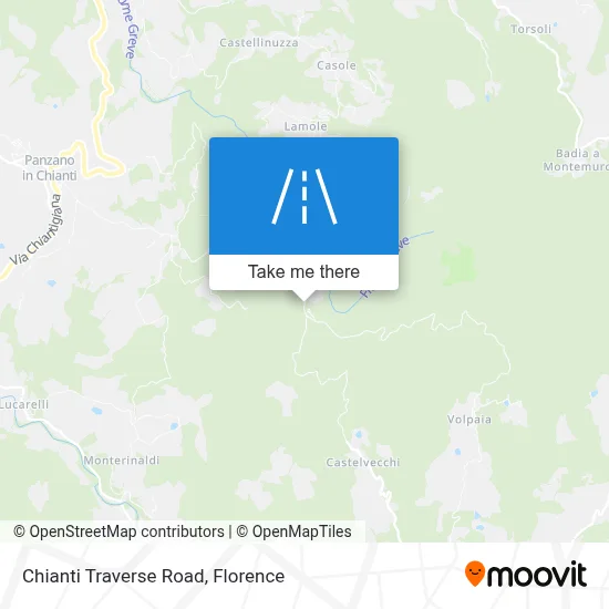 Chianti Traverse Road map