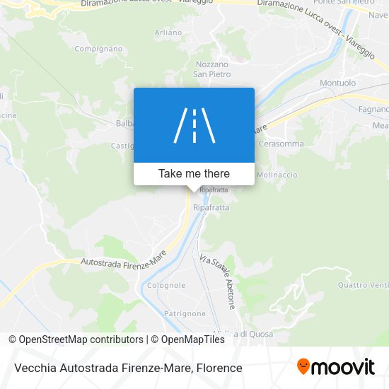 Vecchia Autostrada Firenze-Mare map