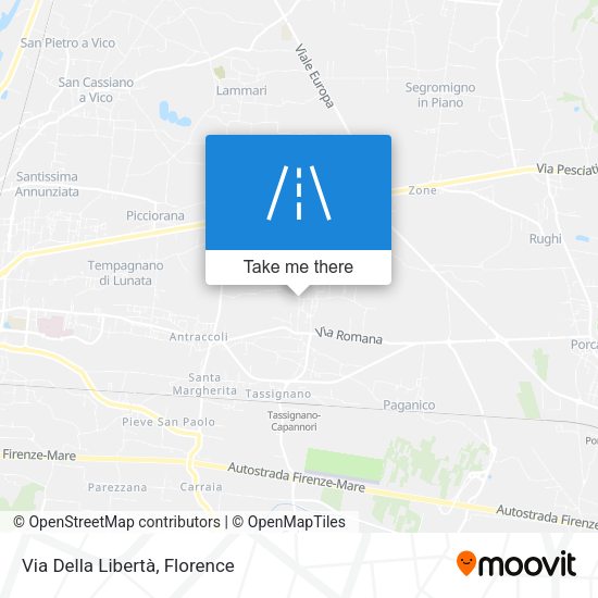 Via Della Libertà map