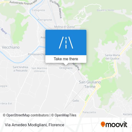 Via Amedeo Modigliani map