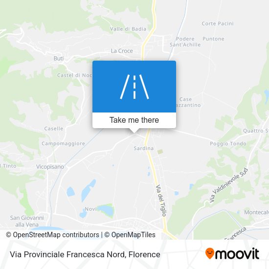 Via Provinciale Francesca Nord map