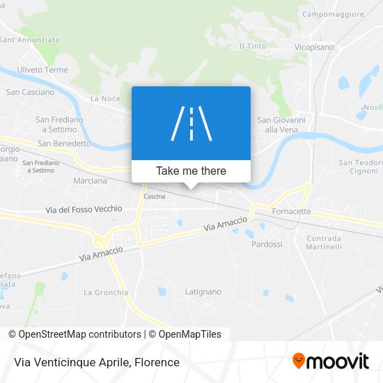 Via Venticinque Aprile map