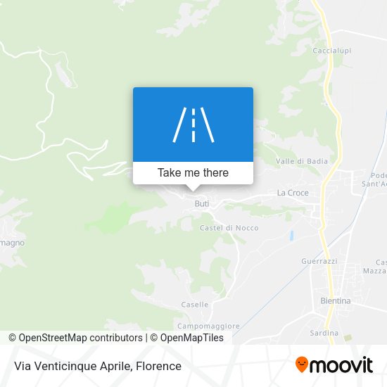 Via Venticinque Aprile map