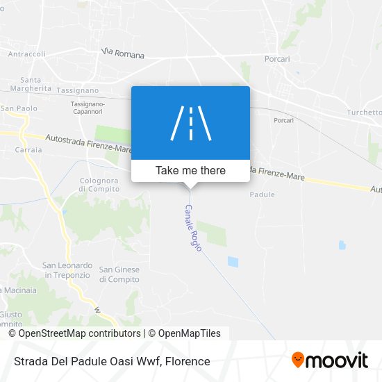 Strada Del Padule Oasi Wwf map