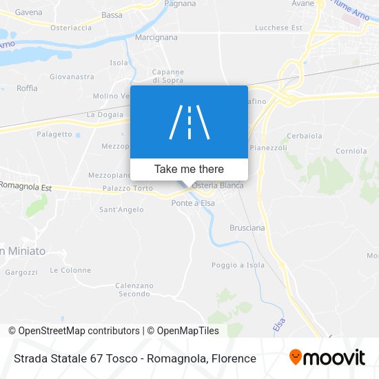 Strada Statale 67 Tosco - Romagnola map