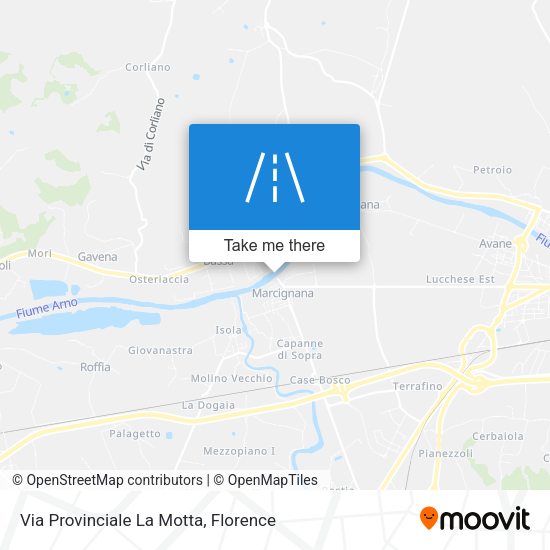 Via Provinciale La Motta map