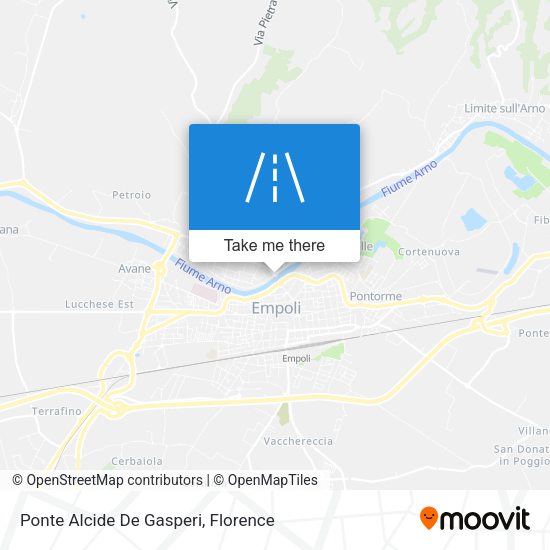 Ponte Alcide De Gasperi map