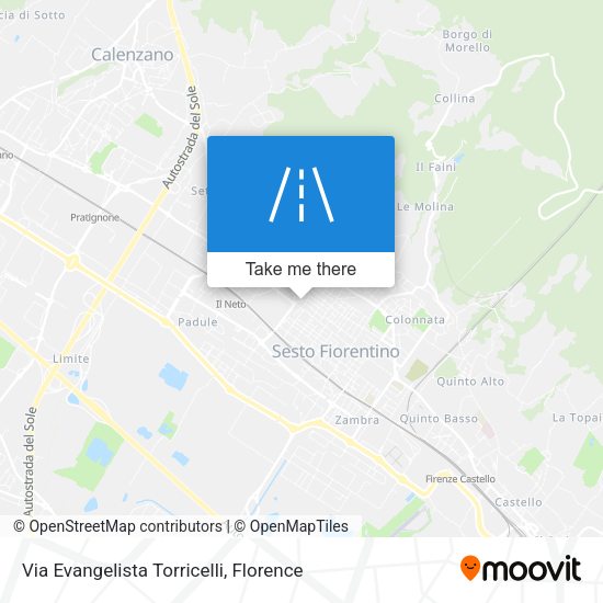 Via Evangelista Torricelli map