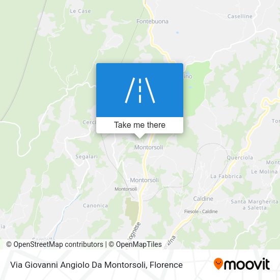 Via Giovanni Angiolo Da Montorsoli map