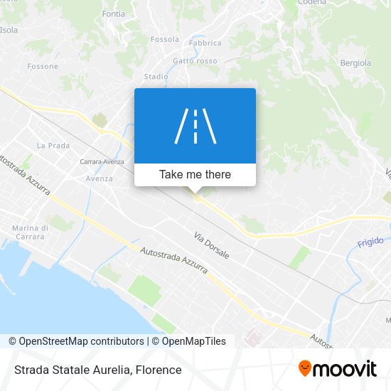 Strada Statale Aurelia map