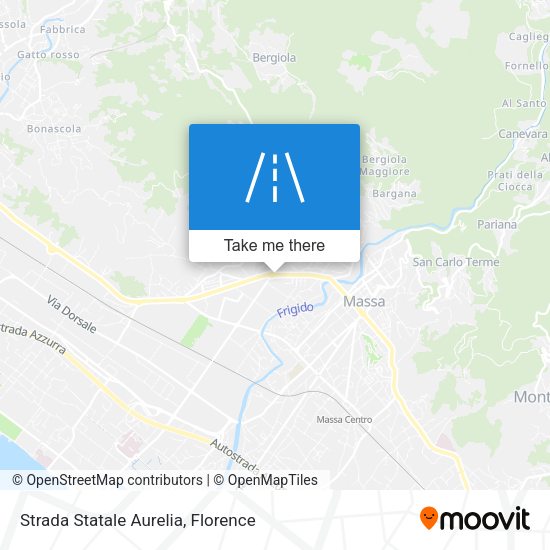 Strada Statale Aurelia map