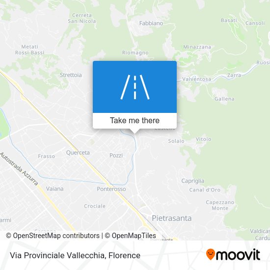 Via Provinciale Vallecchia map
