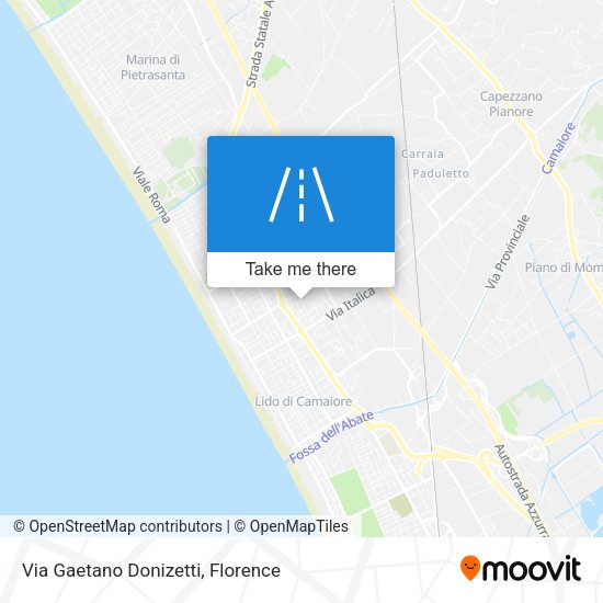 Via Gaetano Donizetti map