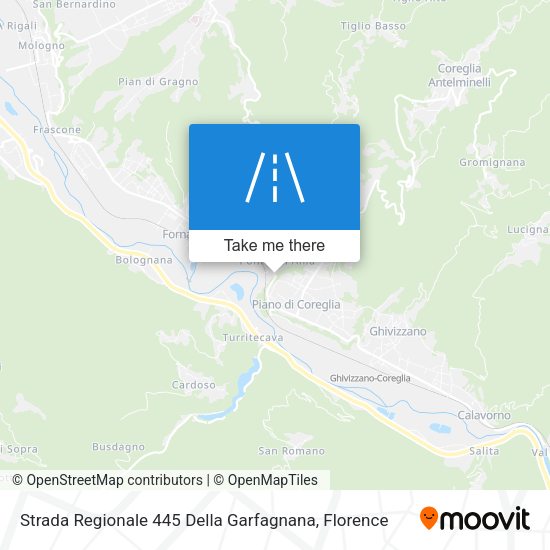 Strada Regionale 445 Della Garfagnana map