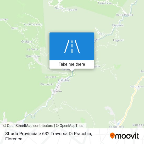 Strada Provinciale 632 Traversa Di Pracchia map